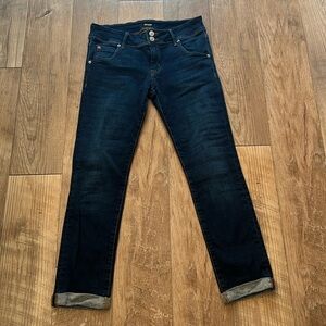 Hudson Collin Midrise Straight Crop Jeans Size 27 dark wash